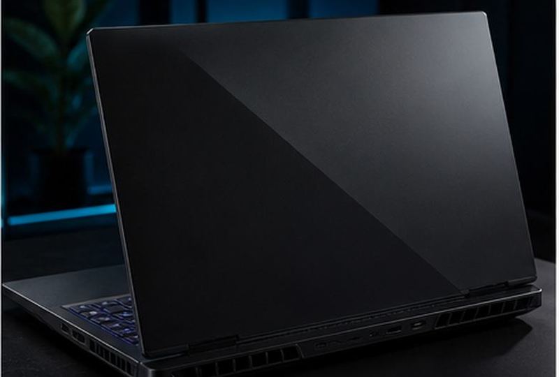 Clean dark gaming laptop design