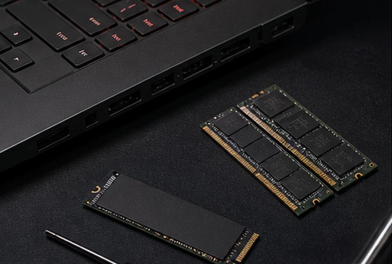 Laptop storage and memory upgrade concept